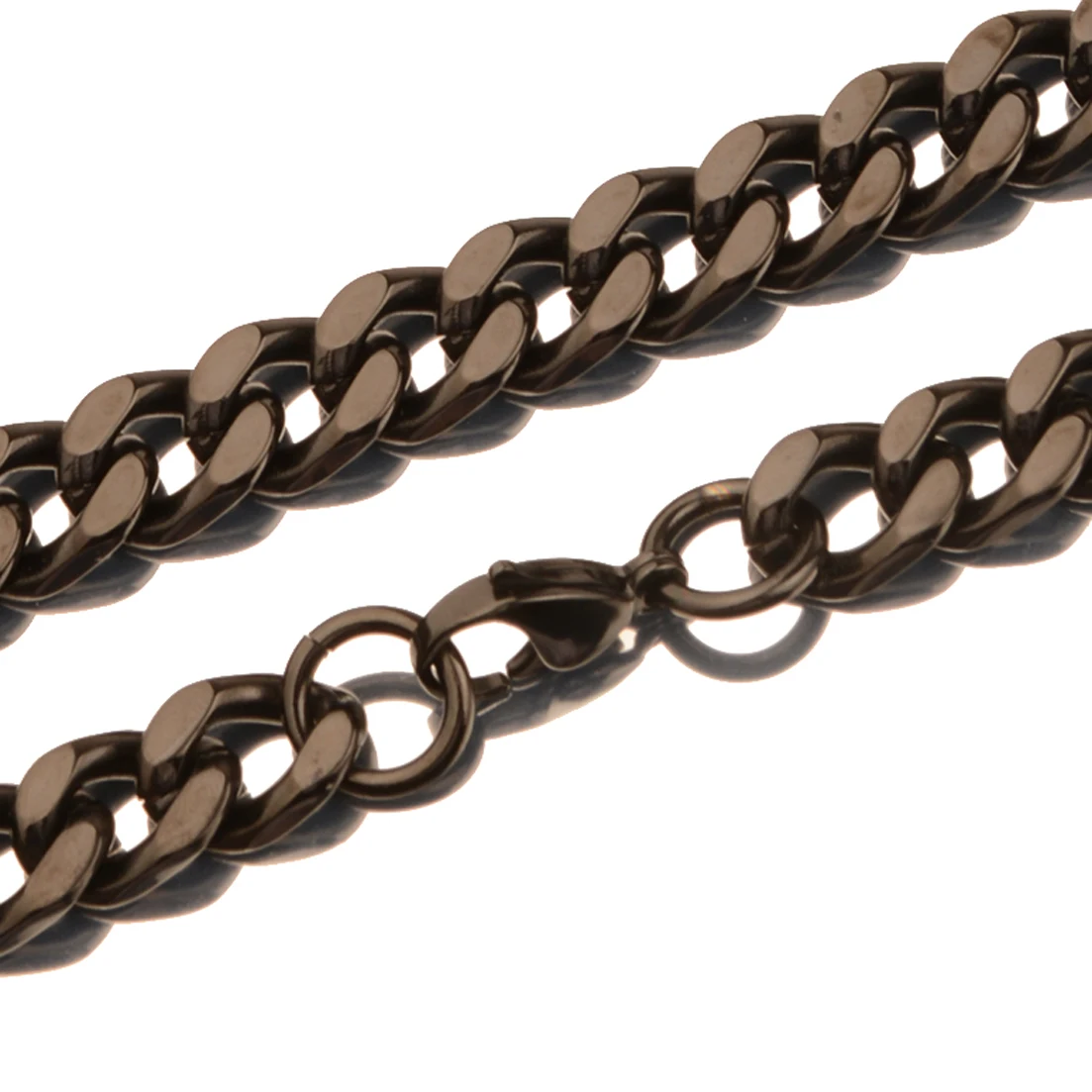 Granny Chic New Fashion 9/11/13/15mm Stainless Steel Miami Curb Cuban Chain Necklaces Mens Lock Clasp Black Punk jewelry