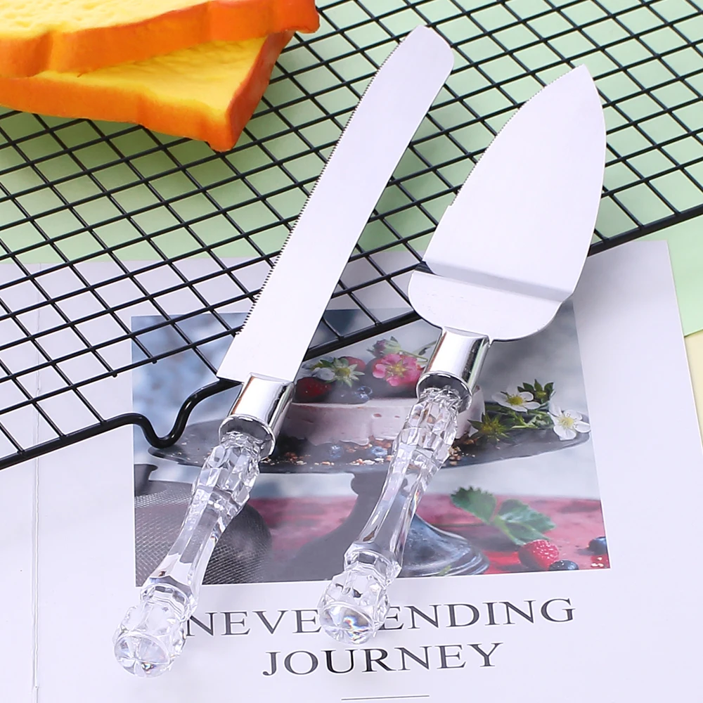 2PCS Personalized Wedding Resin Cake Knife Serving Set Custom Cake Knife & Shovel Birthday Gift Party Decoration Cake Tools