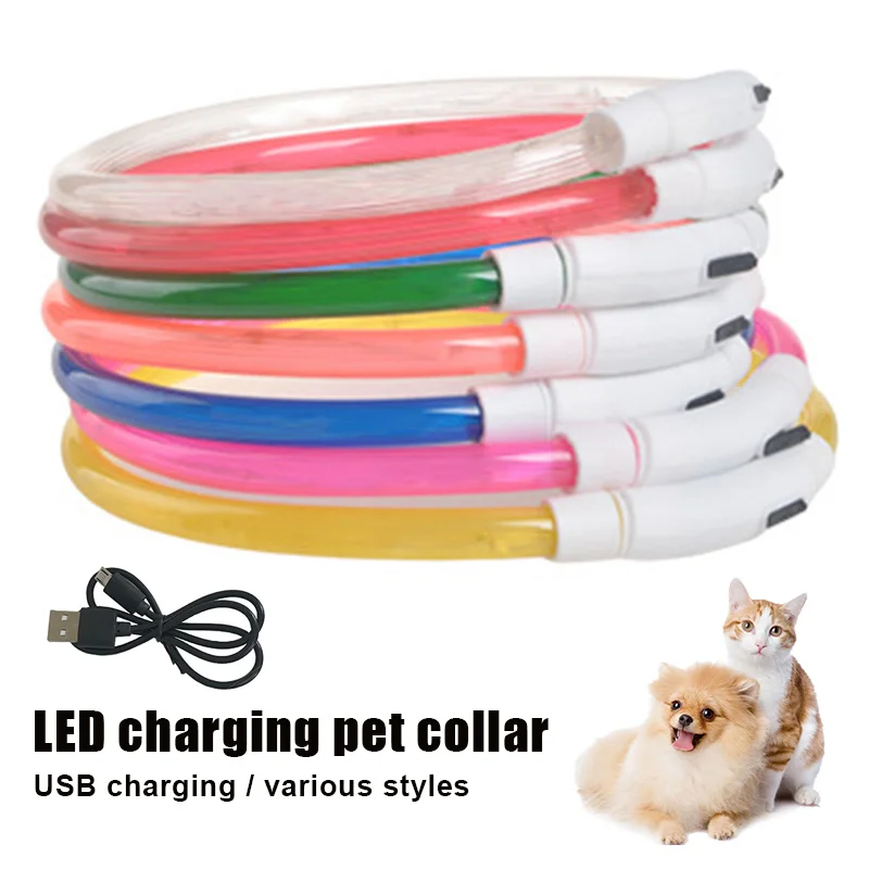 USB Charging Led Dog Collar Anti-Lost/Avoid Car Accident Collar For Dogs Puppies Dog Collars Leads LED Supplies Pet Products