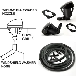 2X Front Windshield Wiper Washer Jet Nozzle Kit for Jeep Grand Cherokee 2005-2016 Chevy Malibu 2005-2013 Pontiac G6 2005-2010