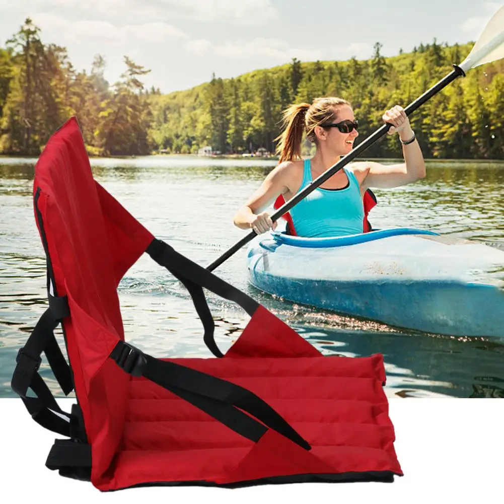 Siège rembourré de Kayak Portable pour bateau à rames, Base souple et antidérapante, dossier réglable avec coussin