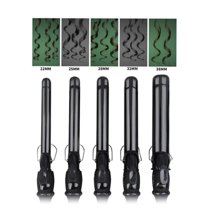 LCD تعديل درجة الحرارة مموج الشعر المهنية مكاوي الشباك عصا يلوح أدوات تصفيف الشعر