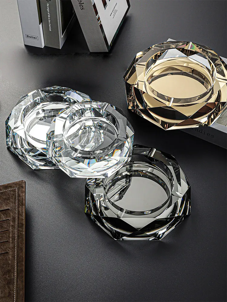 

Home Accessories Ins Popular Nordic Ashtray Diamond Crystal Glass Ashtray Portable Decorative Cigar Ashtray Popielniczka 재떨이