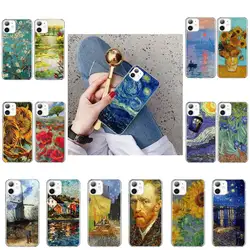 Van Gogh Oil Painting Monet Oil Painting Phone Case For iPhone 12 11Pro XS MAX XR 7 8 6 Plus 5 5S SE 12 mini SE2