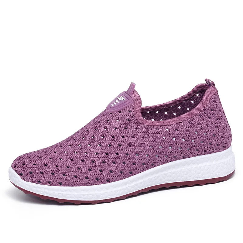 Summer Women Shoes Breathable Mesh Sneakers Shoes Ladies Slip on Flats Socofy Loafers Shoes Fashion Trainers Women