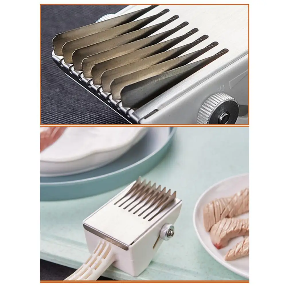 8-Blade Meat Slicing Tenderizer Detachable And Convenient Stainless Steel BBQ Food Processing Cooking Cutter Tool