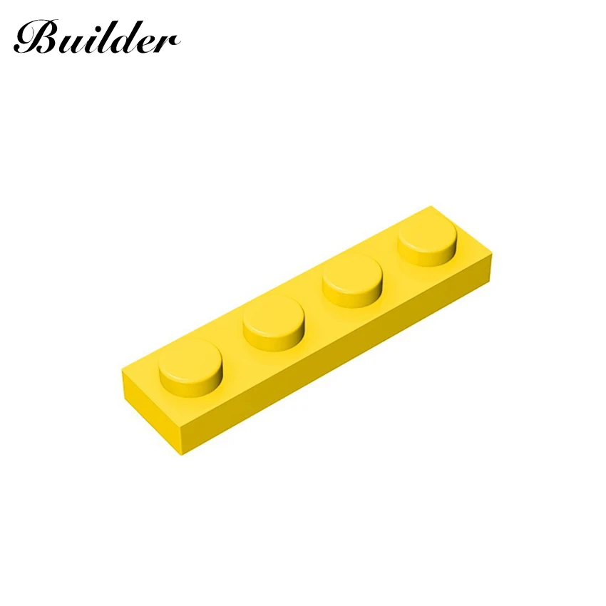 Little Builder 3710 MOC Thin Figures Bricks 1x4 Dots 10pcs Building Blocks DIY Creative Assembles Particles Toys for Children