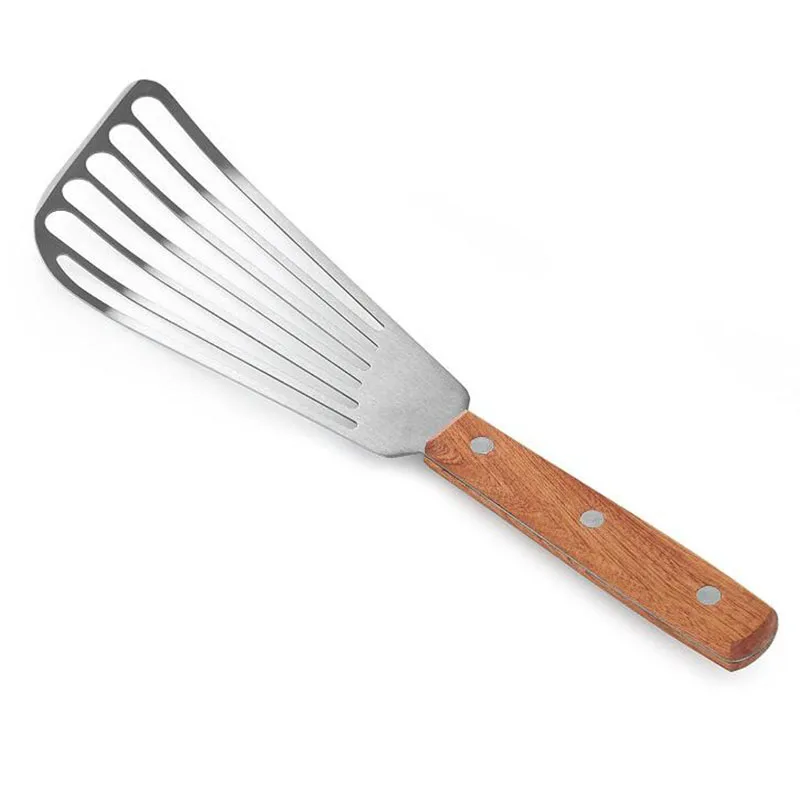 

Fish Spatula Metal Stainless Steel Blade With Wooden Handle Fish Tuner Utensils For Kitchen Cooking Tool kitchen utensil set