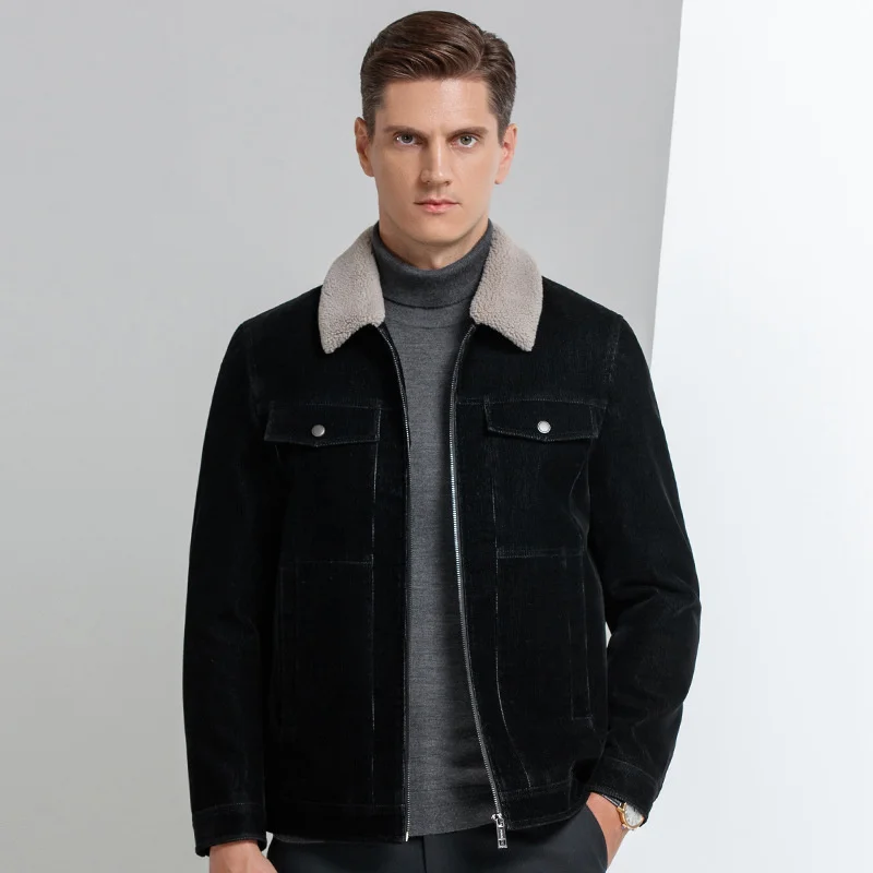 Mens Winter Warm Clothing Down Jacket Male Oversize Casual Stand-Up Collar Card Mink Thick Business Meth Jackets Coats Size 4XL