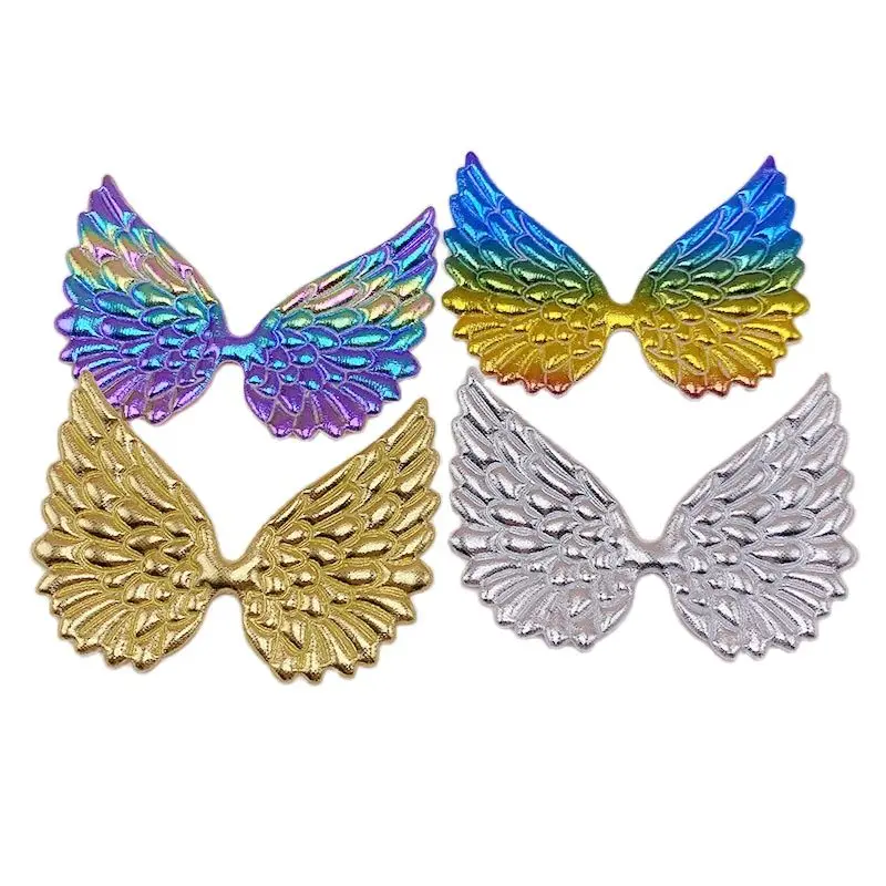 30Pcs 9*6.5CM Shiny Angel Wing Applique For DIY Clothes Shoes Hat Headwear Clips Crafts Decor Patches