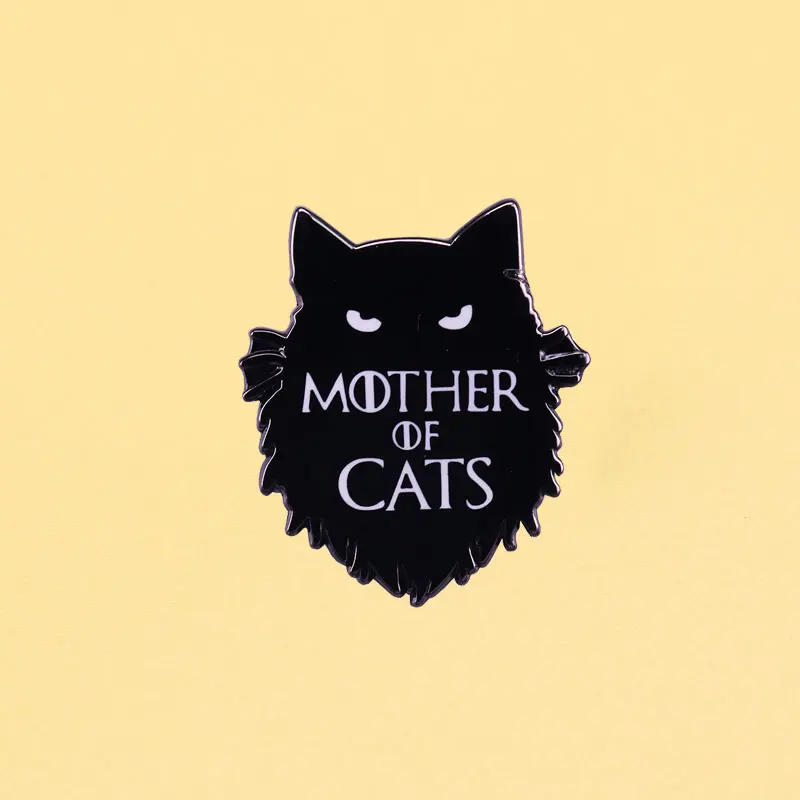 Inspired Mother Of Cats Enamel Pins Cute Metal Cartoon Brooch Men Women Fashion Jewelry Gifts Anime Movie Hat Bag Lapel Badges