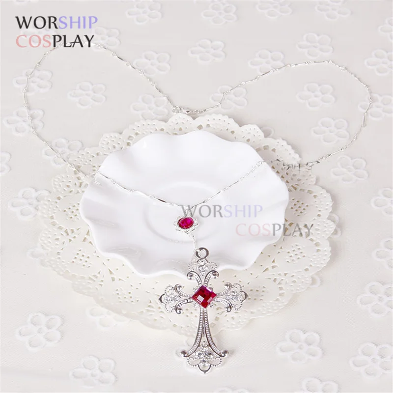 DIABOLIK LOVERS Komori Yui Cosplay Cross Necklace Headwear Hairpin Anime Accessories Prop Gift