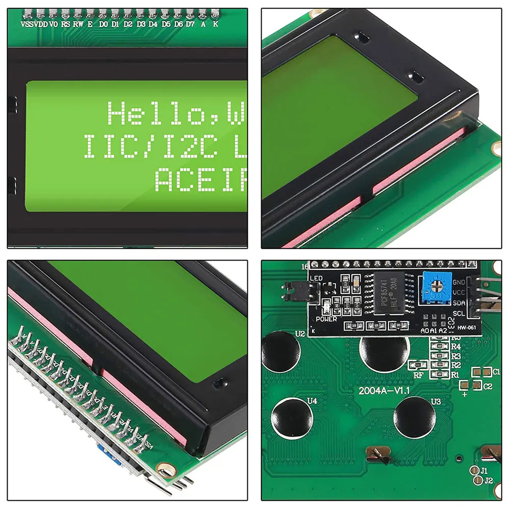 IIC/I2C/TWI 2004 Serial Blue Green Backlight LCD Module for Arduino UNO R3 MEGA2560 20 X 4 LCD2004