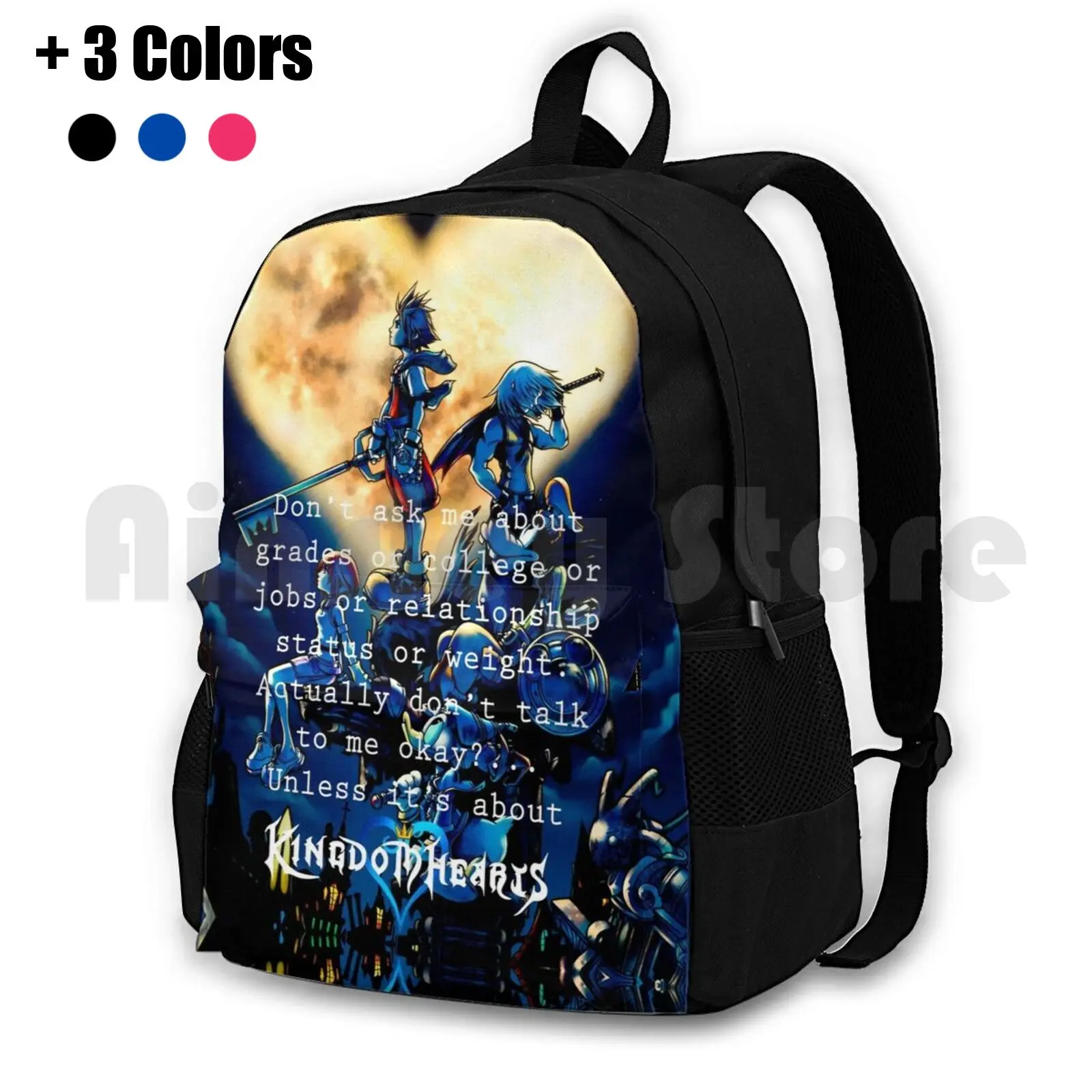 Kingdom Hearts Shirt Funny Quote Outdoor Hiking Backpack Riding Climbing Sports Bag Kingdom Hearts Games Men Womens Kids Quotes