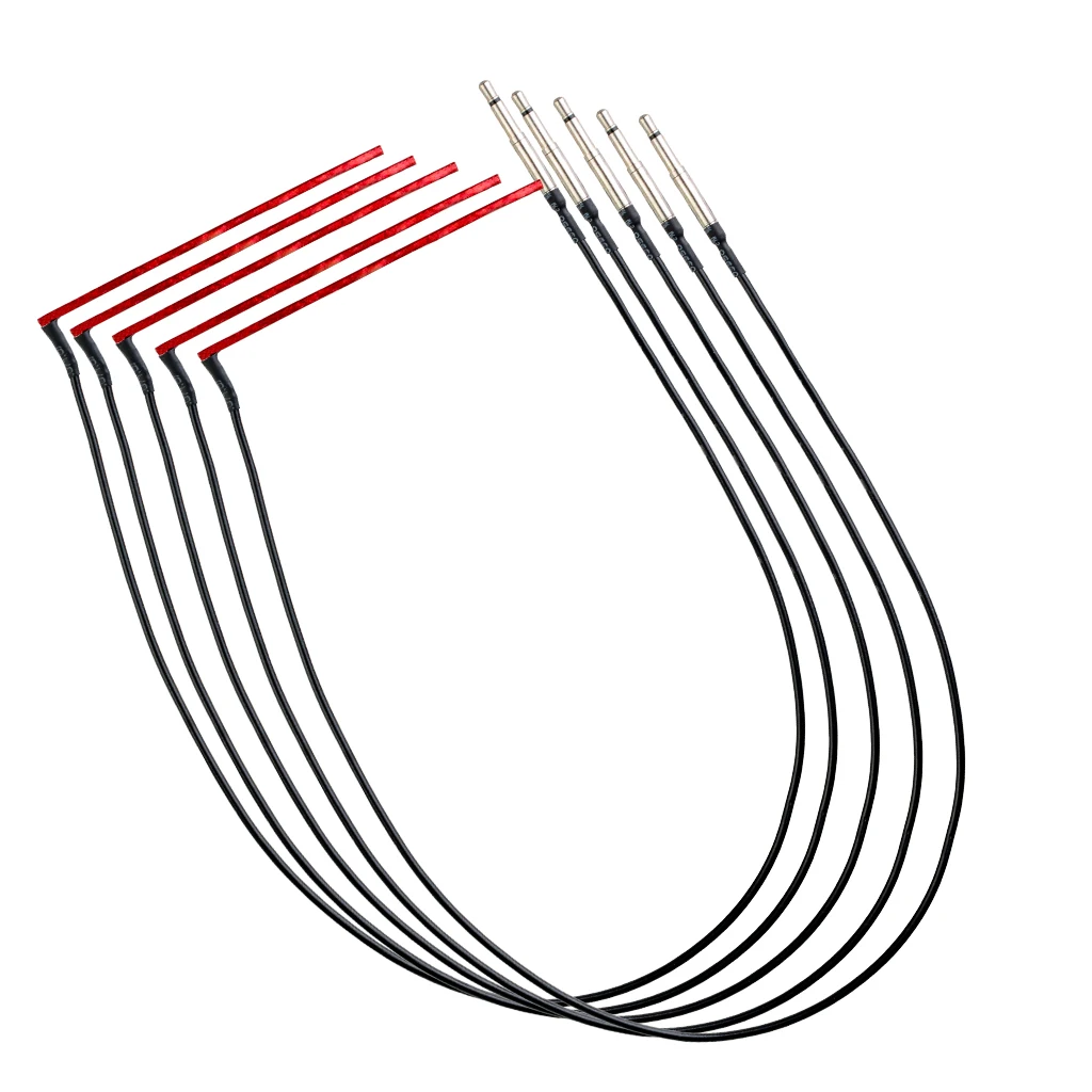 5pcs 67mm Under Saddle Piezo Pickup Classical Acoustic Guitar Red Transducer W/ 2.5mm Jack