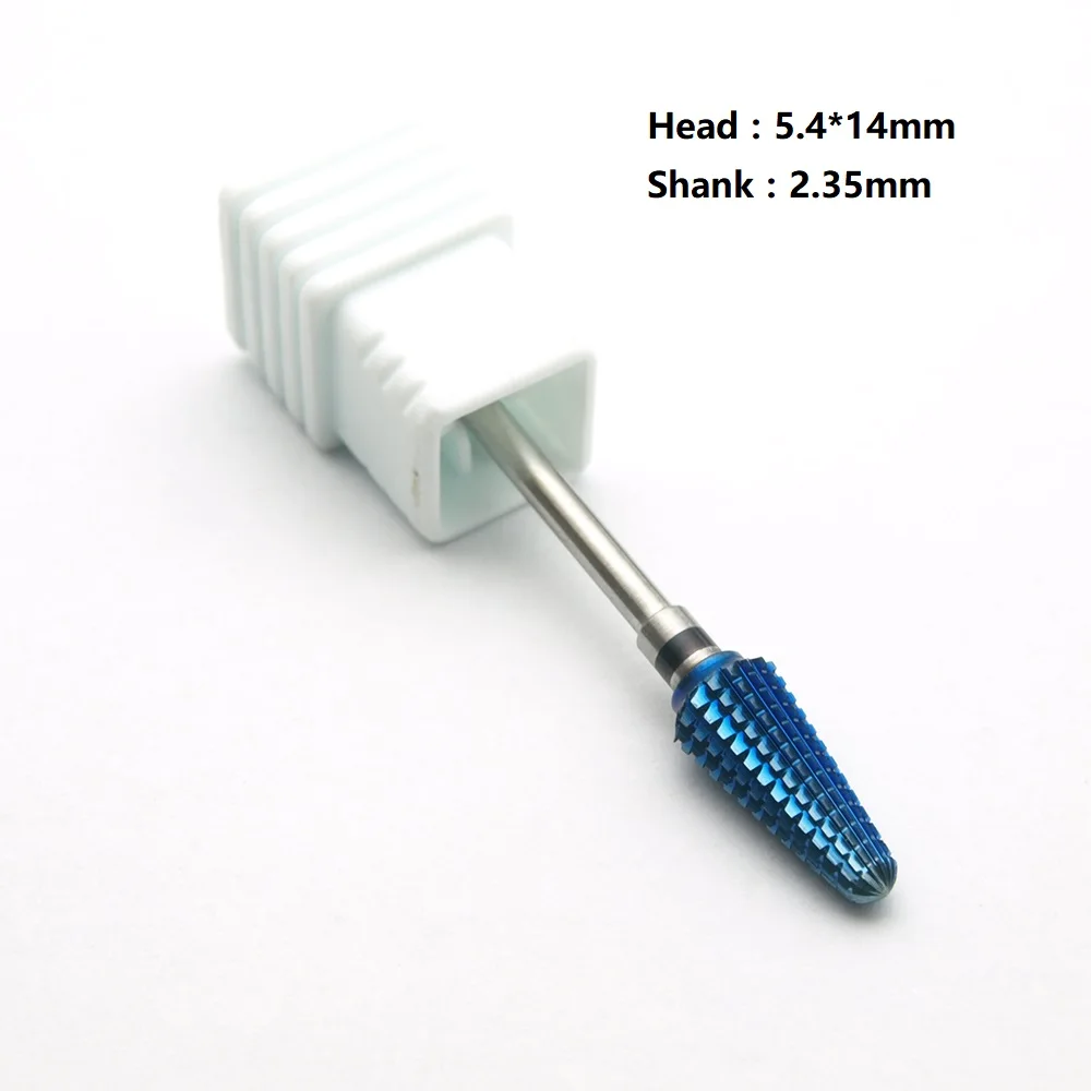 Easy Nail Blue Carbide Nail Drill Bits 3/32 "Tornado Carbide Bit Milling Cutters untuk Manicure Pedicure Alat Aksesori Kuku