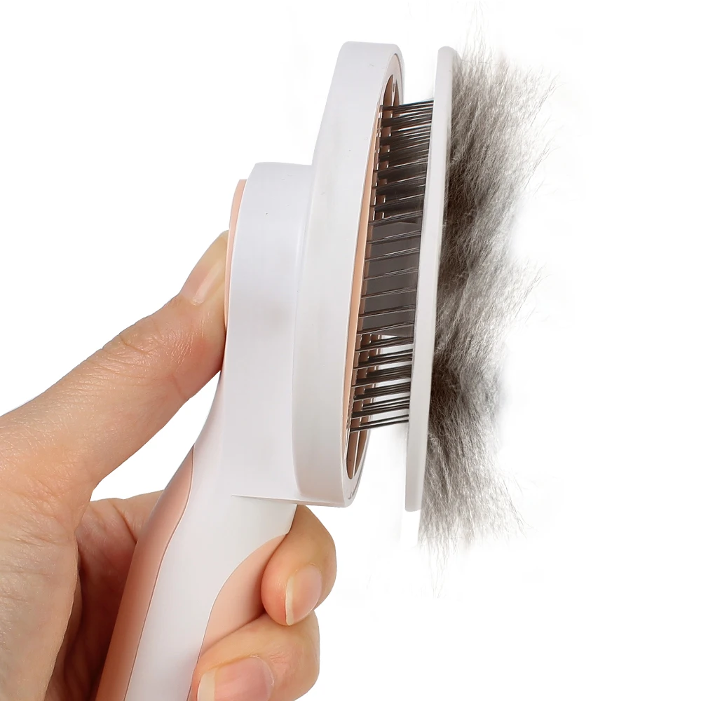 Cleaning and Beauty Products Plastic Pet Comb Cat Hair Cleaner Pet Accessories Self Cleaning Brush