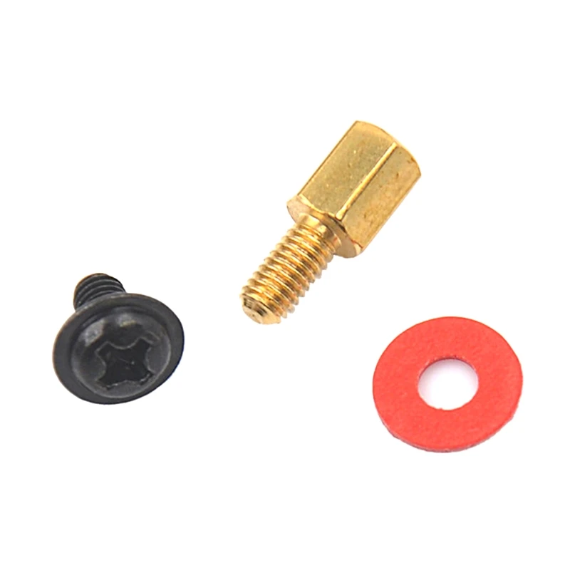 ( 20x Screw+20x Motherboard Riser +20x Washer) 6.5mm 6-32-M3 Computer Golden Motherboard Riser+Screws + Red Washers M5TB