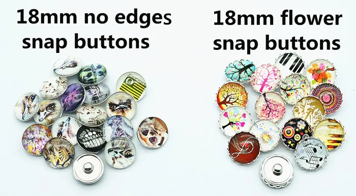 New DIY custom snap buttons 12mm/18mm/20mm silver /golden snap buttons wholesale Personalized Photo for DIY necklace jewelry