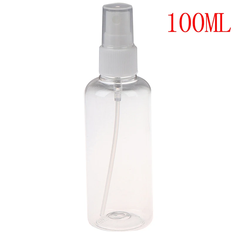 30ml / 50ml / 100ml empty spray bottle plastic mini refillable alcohol dispensing bottle reusable cosmetic container