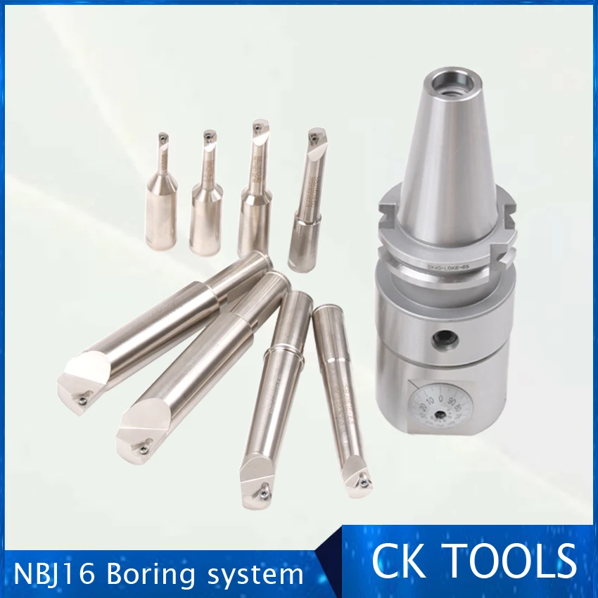 High Precision NBJ16 Boring Head System HSK63A R8 MTA 3 MTA4 MTA5  BT30 BT40 BT50  SK40 NT40 M16 Holder 8pcs 16mm Boring Bar