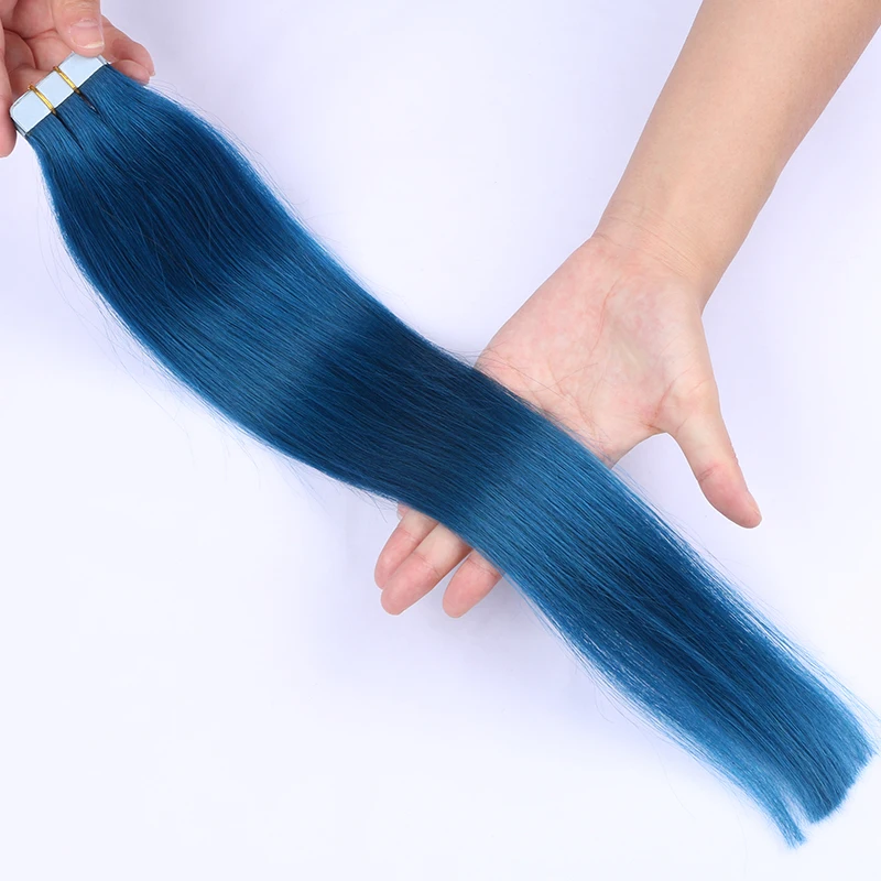 

Remy Human Hair Tape Extensions 16" 18" 20" 22" 24" Skin Weft Seamless European Hair Tape Hair For Salon Hair 20pcs