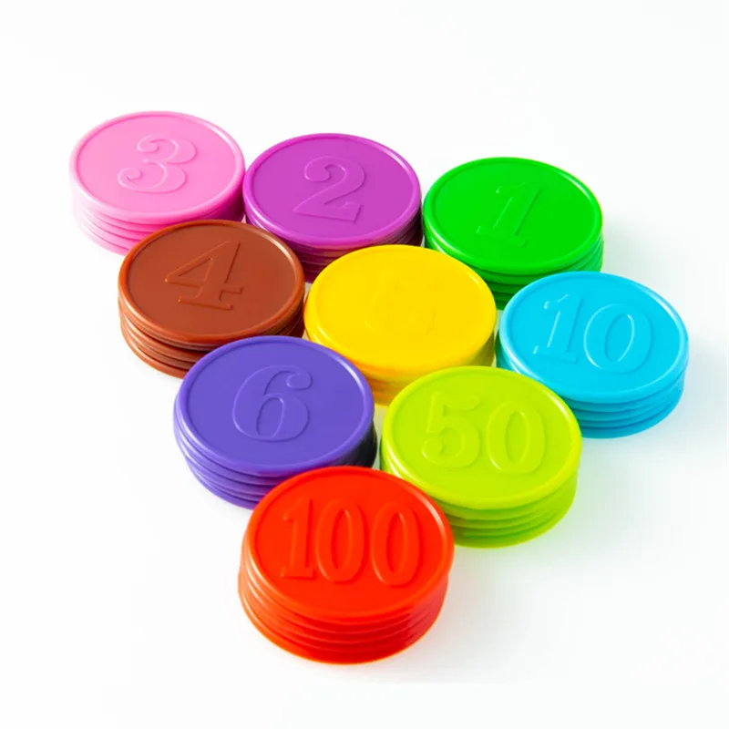 10 Stks/partijen! Plastic Poker Chip Voor Gaming Tokens Plastic Munten Familie Club Board Games Speelgoed Creatief Cadeau Voor Kinderen