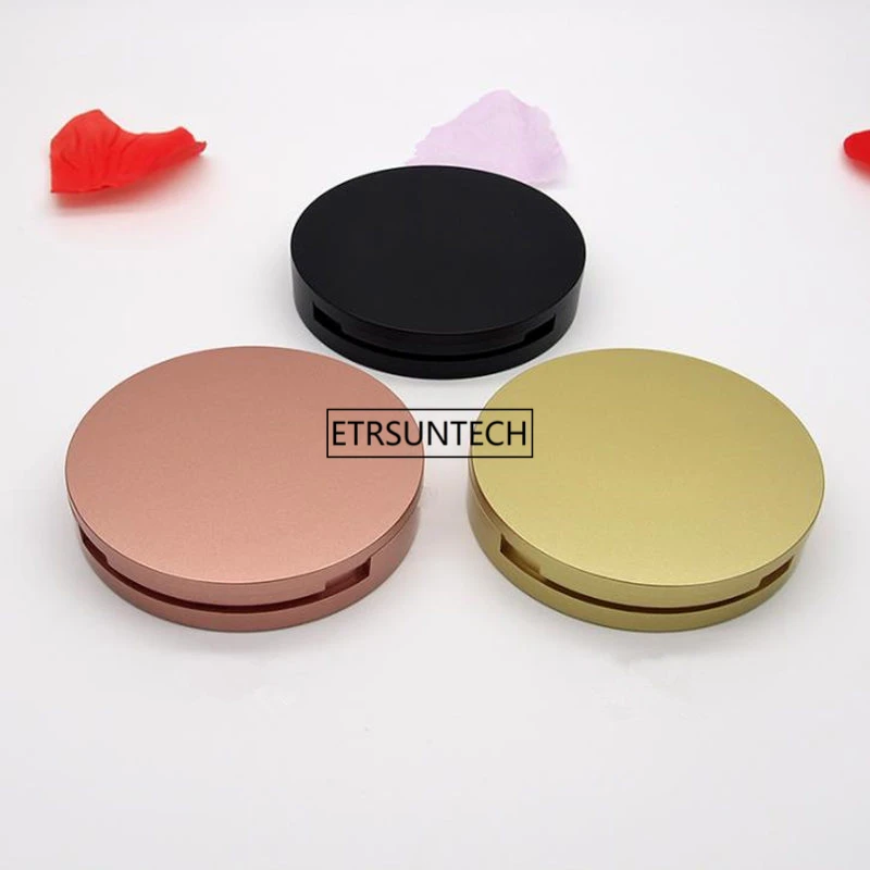 50pcs Portable 59mm Plastic Powder Box Empty Loose Powder Pot With Mirror Cosmetic Loose Jar Travel Makeup Container F3841