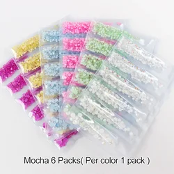 Nail art Rhinestones SS6-SS20 Mocha Luminous Glass Crystal 6 Grid Mix size Packing For Nails Art Decorations Accessories