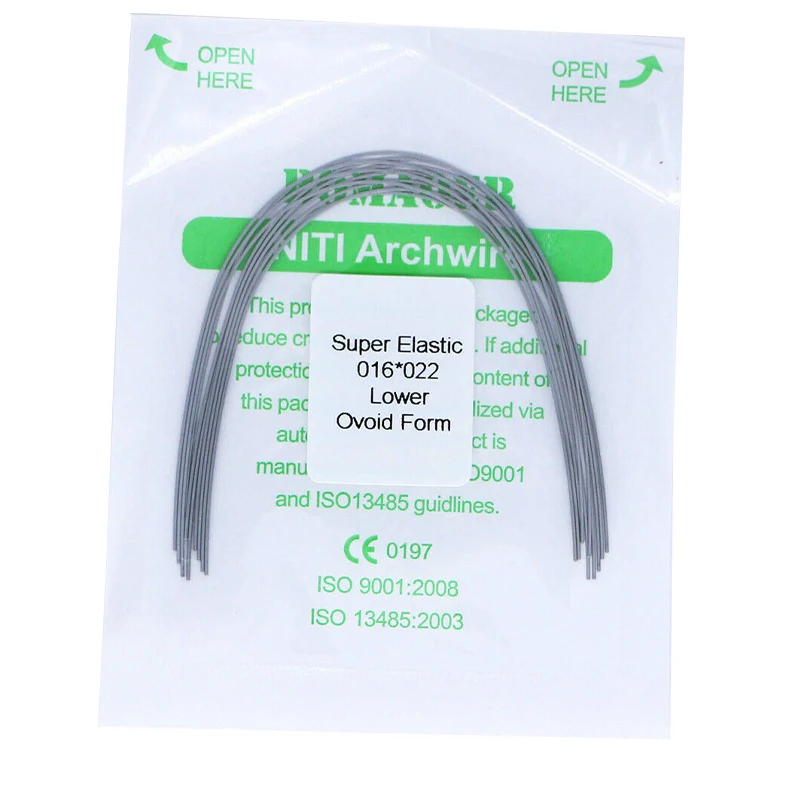 Orthodontic Arches Niti Archwire Super Elastic Rectangular Ovoid 10 Packs Dental Wire Dentist Materials Dentisty Correction