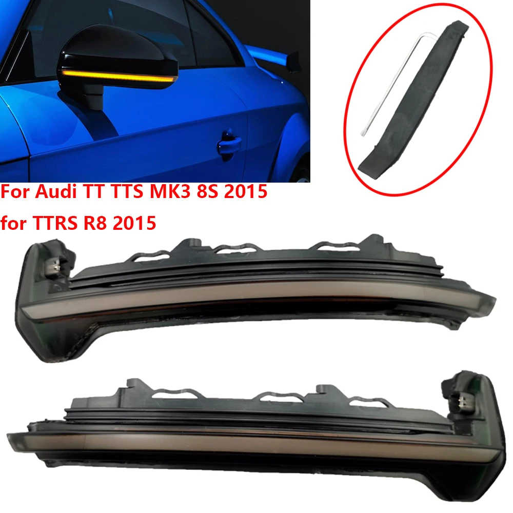 2X For Audi TT TTS MK3 8S 2015-2020 LED Dynamic Turn Signal Light Side Mirror Indicator Lamp Sequential Blinker Lamp - view 4