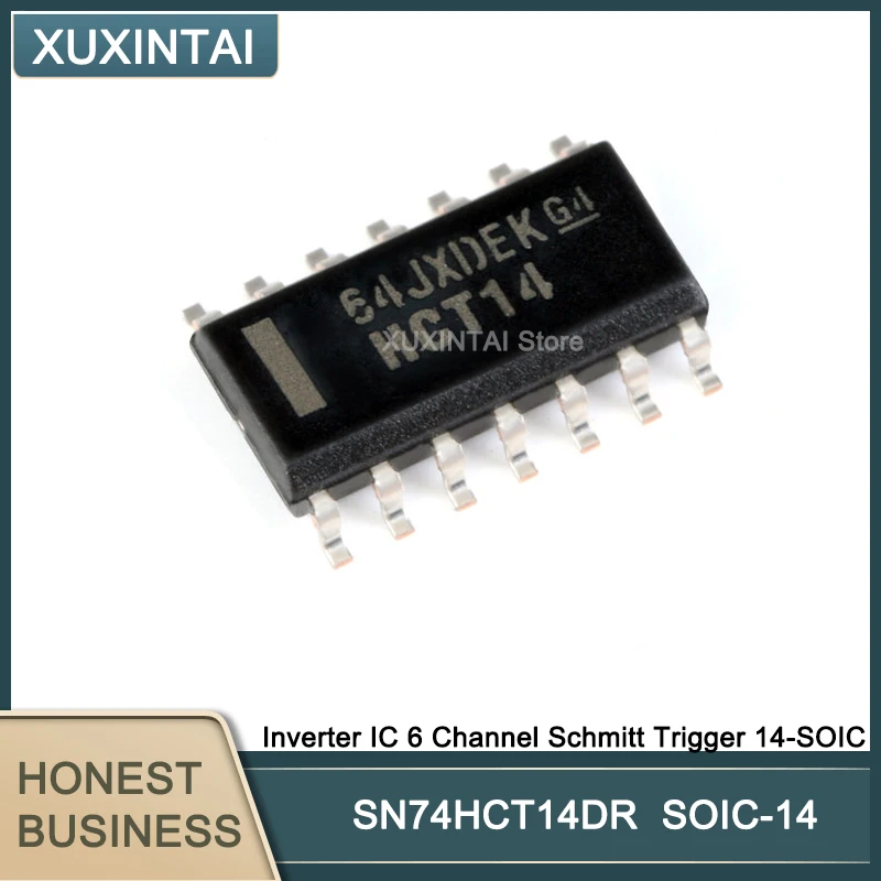 100Pcs/Lot  New Original SN74HCT14DR SN74HCT14 Inverter IC 6 Channel Schmitt Trigger 14-SOIC