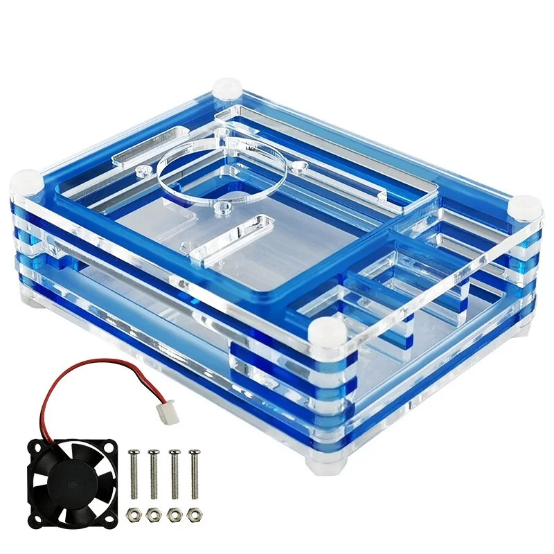 

DIY Raspberry Pi 4B Case with Cooling Fan and Heatsink Raspberry Pi 4B Clear Acrylic 9-layer Shell