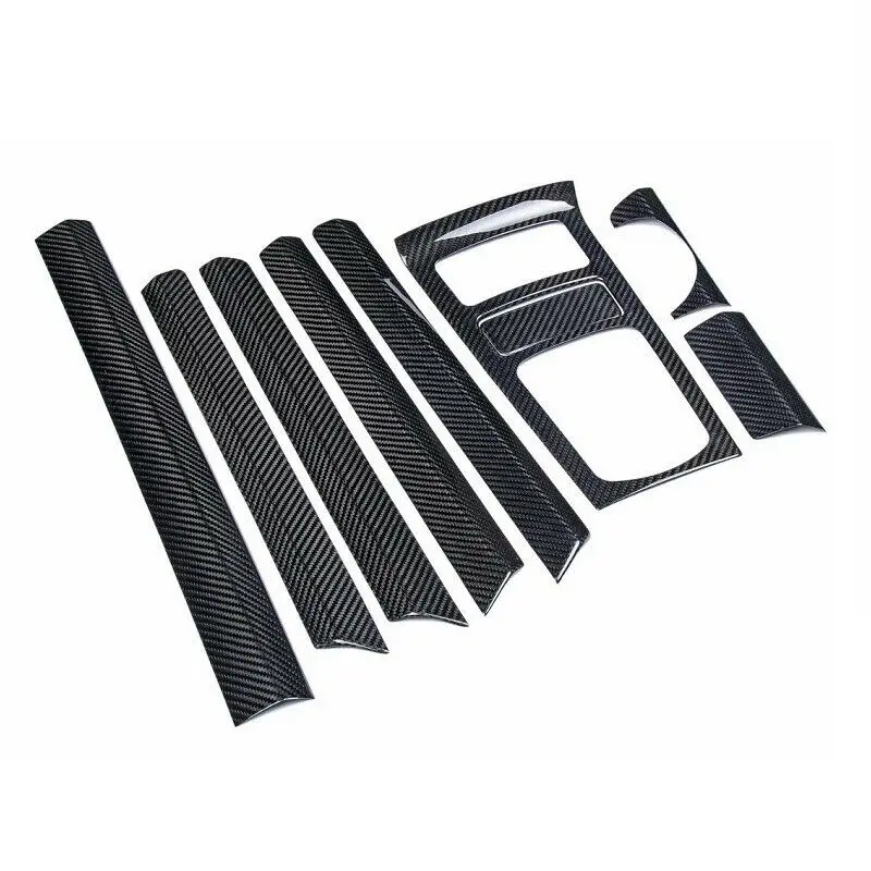 

9Pcs Dry Carbon Fiber Car Interior Trim Center Panel Cover Car Accessories Set for Porsche Cayenne 2010-2017