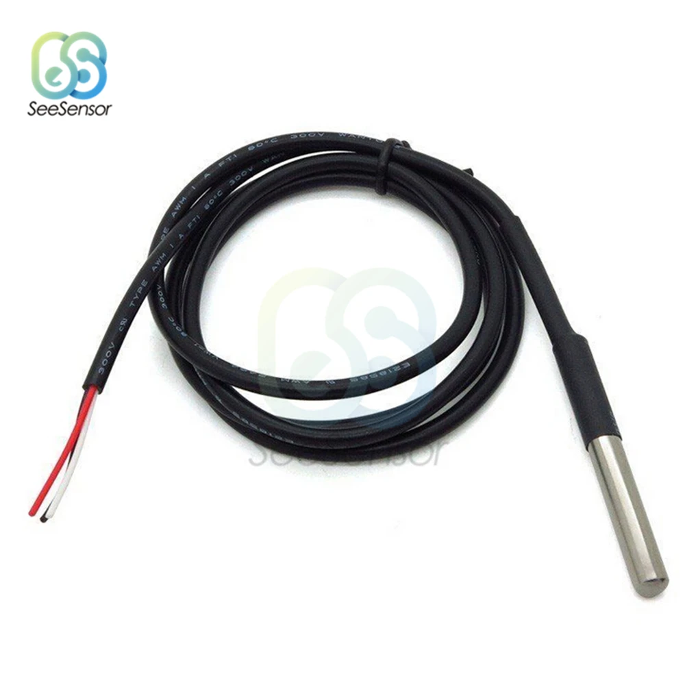 Arduino용 방수 디지털 온도 센서, 100cm, DS1820 스테인레스 스틸, DS18b20 온도 프로브