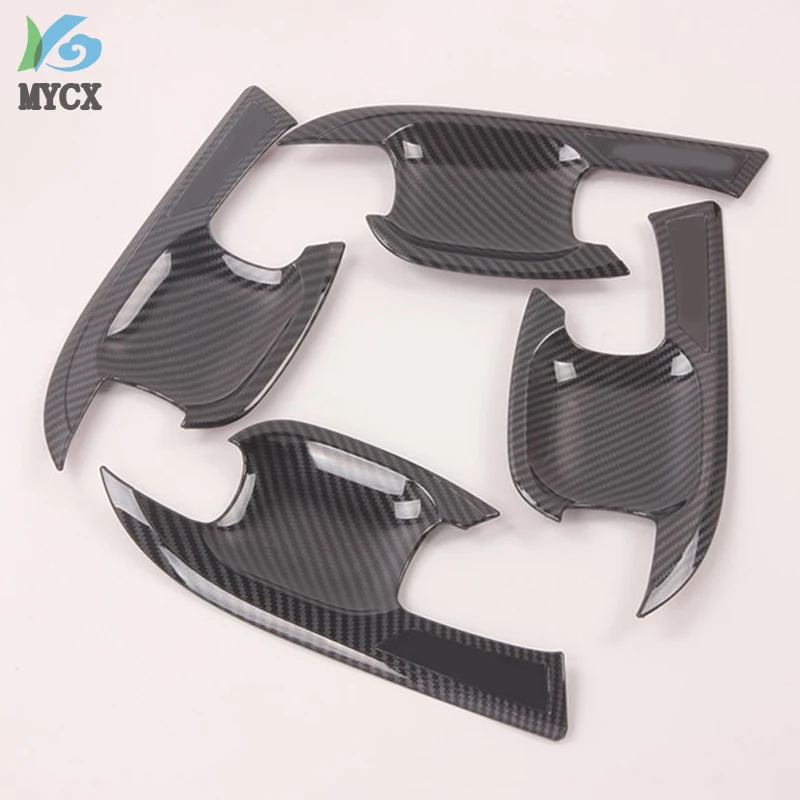 

2020 2021 Carbon Fiber Strips For Ford Escape/Kuga Accessories Chrome Door Handle Bowl Trim For Ford Escape/Kuga 4pcs