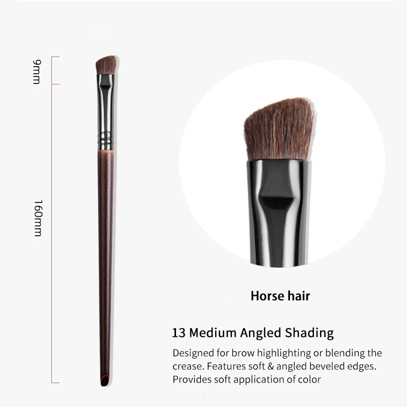 OVW 1PCS Medium Angled Shading Makeup Brushes for Eye Shadow Blending Contouring Pony Hair Brush Professional Scuplting Tools