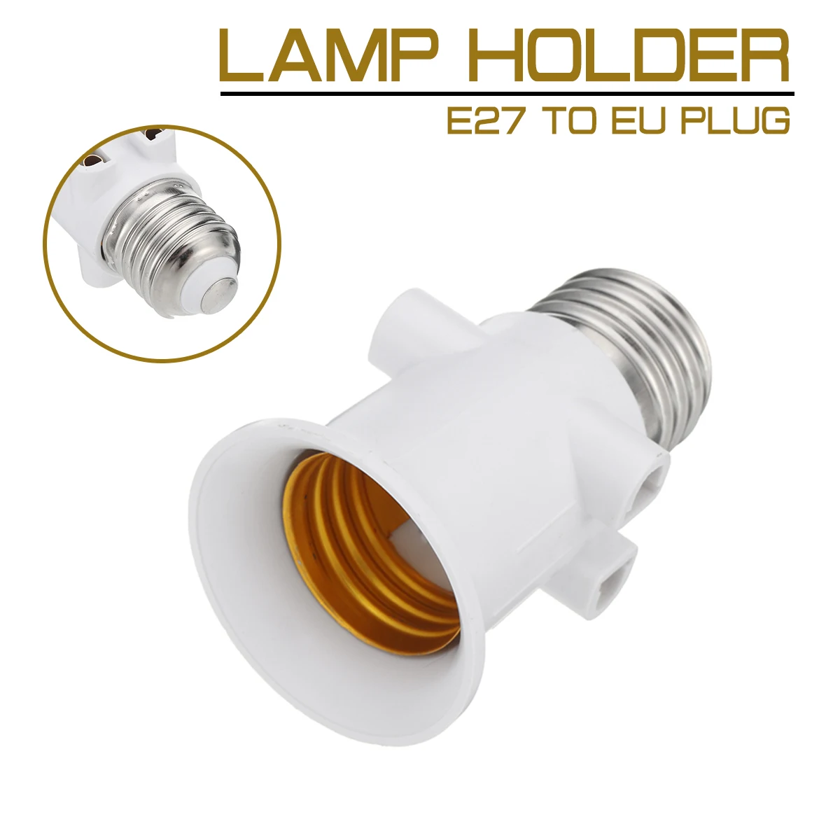 AC100-240V 4A E27 ABS Uni Eropa LED Bohlam Adaptor Lampu Pemegang Base Plug Konektor Aksesoris Sekrup Fitting Konversi untuk Lampu
