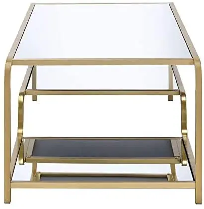 Coffee Table in Gold & Mirror  End Table Side Table US Warehouse