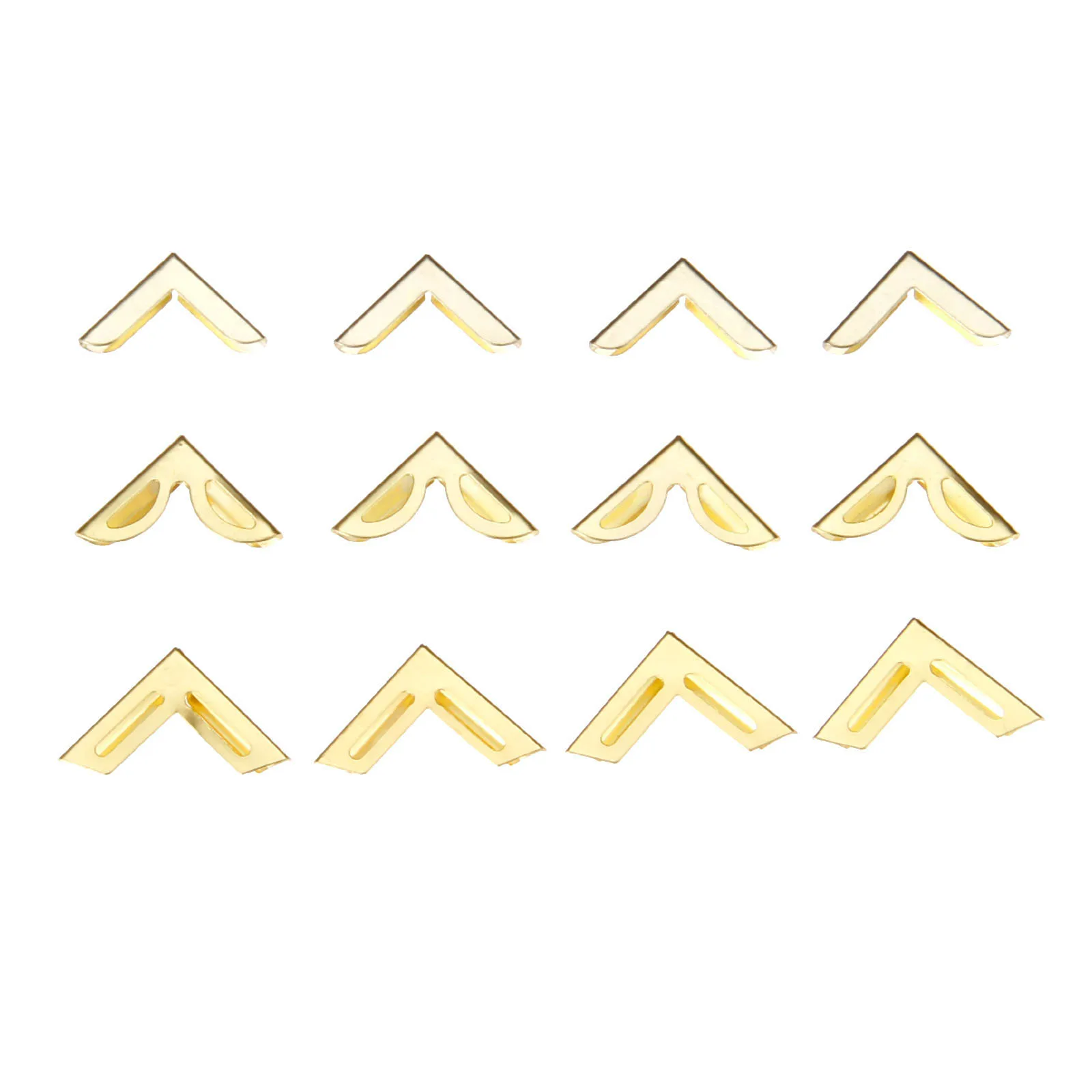 50Pcs Book Scrapbooking Album Menu Folder Corner Protectors Metal Corner For Photo Album Antique Protector Gold 15/17/18mm