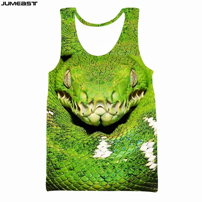 Jumeast Men Women 3D Vest Animal Snake Oversized Streetwear Harajuku Fashion Long Sleeve T Shirt Summer Pullover Tank Tops Tees