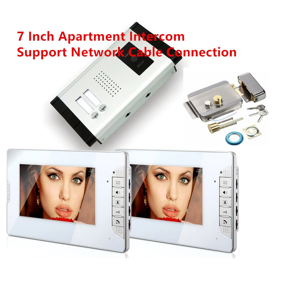 Multi Apartment Video Phone Door Intercom IR Camera Doorbell Home Electronic Doorman 2 Units Building Video Intercoms