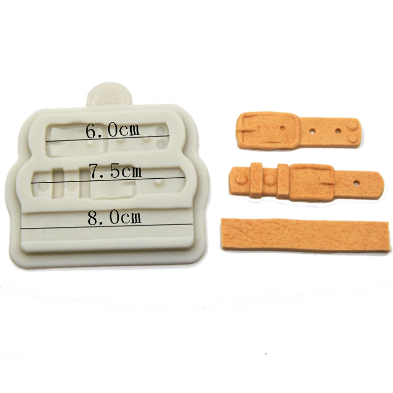 Belt Straps Molds Fondant Cake Decorating Tools Silicone Molds Sugarcrafts Chocolate Baking Tools for Cakes Gumpaste Form