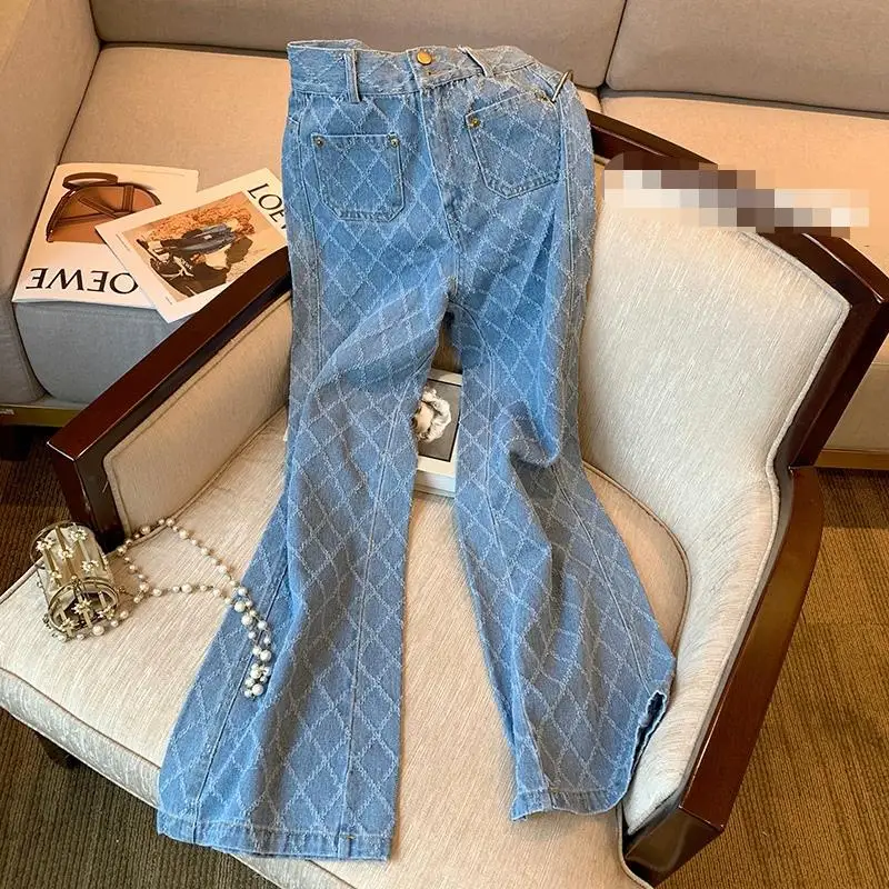 2021 Soft High Waist Women'S Trousers Denim Loose Streetwear Winter Girls Jeans Woman Legging Pants Femme Pantalon Thick Velvet