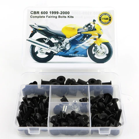 Комплект болтов, гаек и клипс для полного обвеса мотоцикла Honda CBR 600 CBR600 1999-2000 годов выпуска, сталь