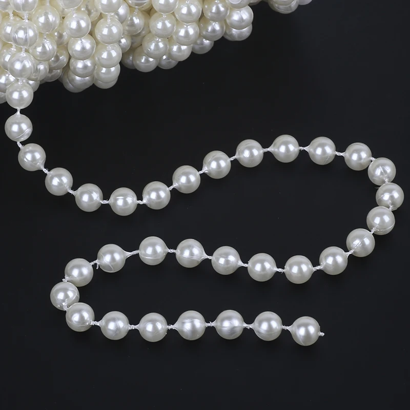 Pick Size 1-10m Fishing Line Artificial Pearls Beads Chain DIY Garland Wedding Party Decoration Supplies Bride Flowers Accessory