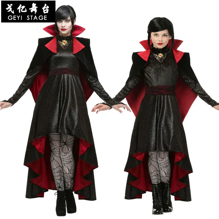 COS Halloween parent-child vampire costume stage performance costume evil vampire costume devil devil costume