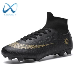 Zapatos de fútbol de tobillo alto ultraligeros para niños, tacos de fútbol FG/TF, zapatillas deportivas antideslizantes, botas de fútbol de entrenamiento para hombres, Unisex
