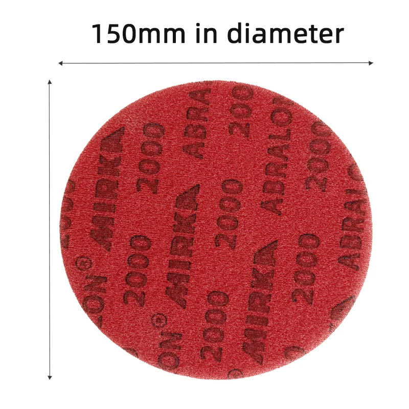 Finland Mirka 6-inch Sponge Sandpaper Round Flocking Pneumatic Polishing Sandpaper Diameter 150mm