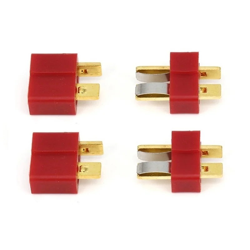 New 1/2/5/10 Pairs/Sets T Plug Male & Female Deans Connectors Style For 2S 3S 4S 5S 6S RC LiPo Battery Spare Parts  7.4V 11.1V